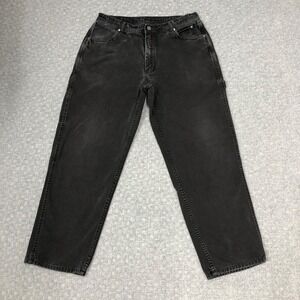 Harley Davidson Jeans Mens 32 Black Dark Wash Denim Motorcycle Biker Rider Norm